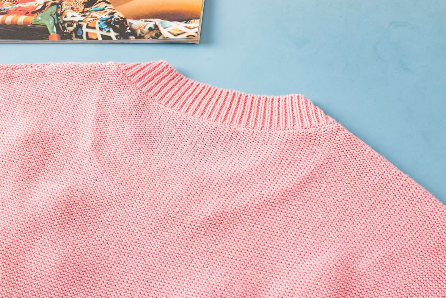 Pink Multi Crochet Flower Knit Short Sleeve Sweater Top - Love Salve